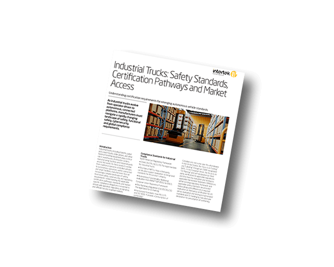 Industrial Trucks: Safety Standards, Certification Pathways and Market Access