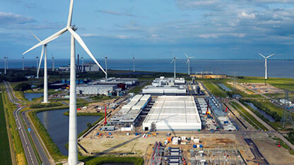 Large datacenter, extension being constructed, Eemshaven, the Netherlands